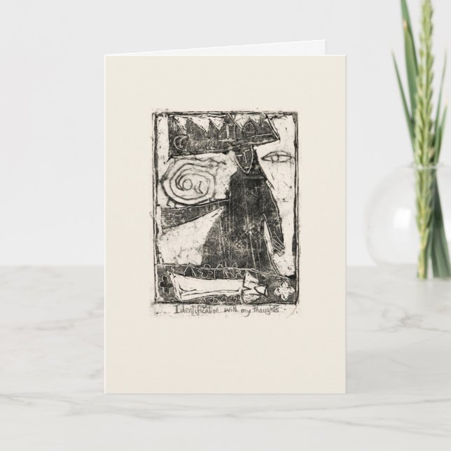 Cartão Identificar com meus pensamentos (Frente)