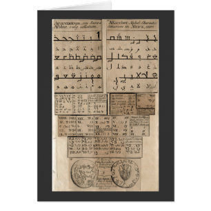 Cartão Idiomas antigos