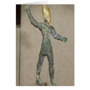 Cartão Ídolo do Baal do deus, de Ugarit, Syria