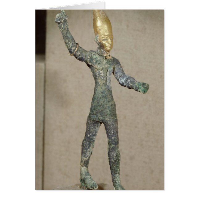 Cartão Ídolo do Baal do deus, de Ugarit, Syria (Frente)
