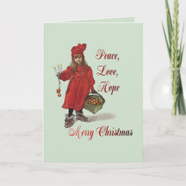 Cartão Iduna Peace Love Hope Merry Christmas