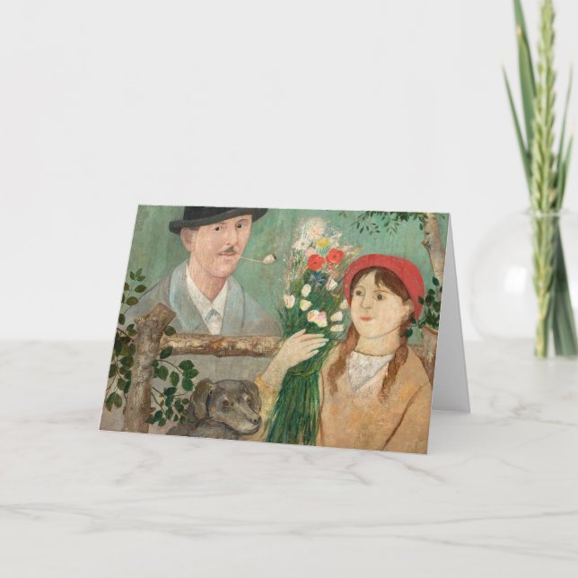 Cartão Idyll Beside a Fence | Tadeusz Makowski (Frente)