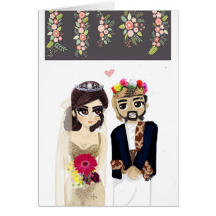 cartão iemenita do convite do casamento