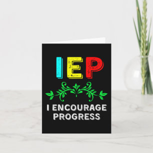 Cartão IEP I encoraje o progresso da escola de ensino esp