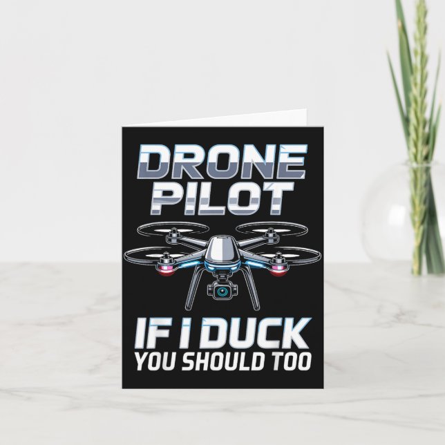 Cartão If I Duck Drone Lot Drone Operator Rc Quaopter Fly (Frente)