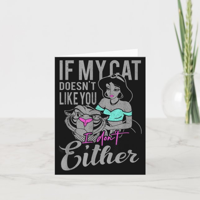 Cartão If My Cat Doesn't Like You I Don't  (Frente)