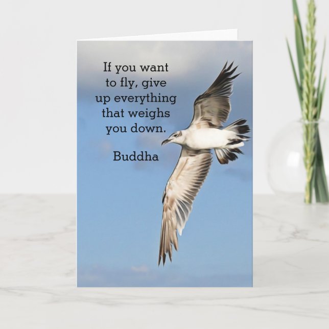 Cartão If you want to fly -Buddha Quote (Frente)