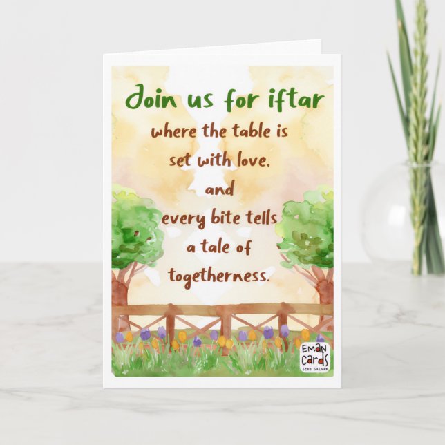 Cartão Iftar Invitation - Landscape (Frente)