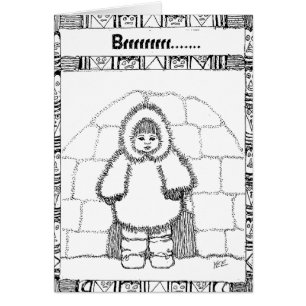 Cartão Iglu Eskimo Brrrrrr