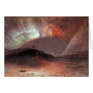 Cartão Igreja de Frederic Edwin - Aurora Borealis