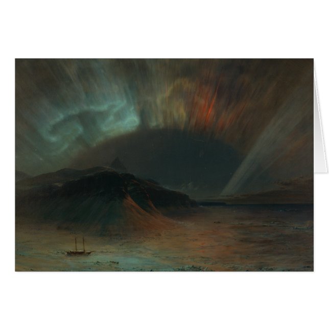 Cartão Igreja de Frederic Edwin - Aurora Borealis (Frente Horizontal)