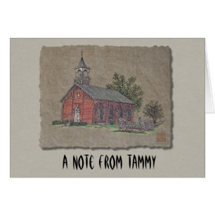 Cartão Igreja do país do tijolo