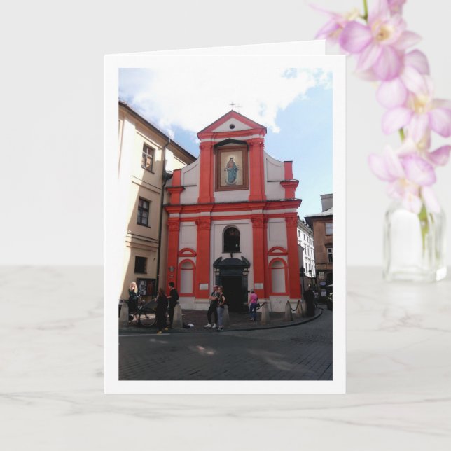Cartão Igreja Em Cracóvia, Polônia (Orquídea)