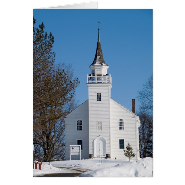 Cartão Igreja no inverno (Frente)