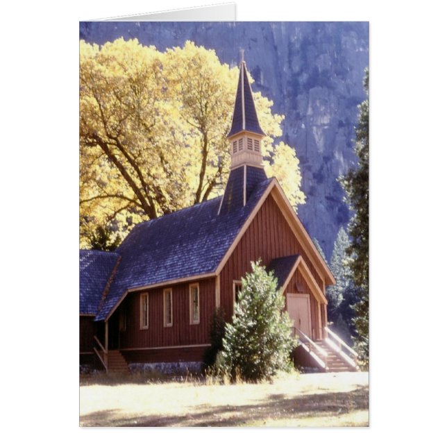 Cartão Igreja no parque nacional de Yosemite (Frente)