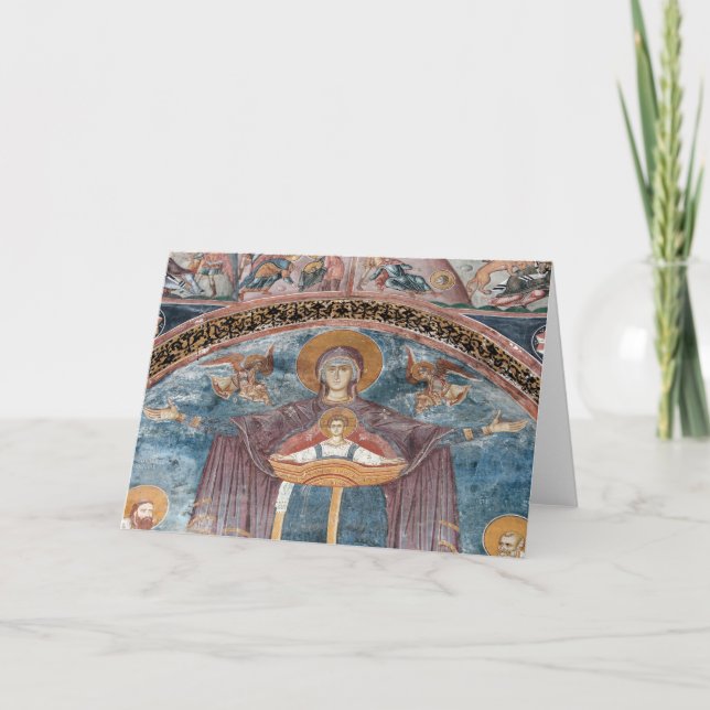 Cartão Igreja Ortodoxa Sérvia, e um local da UNESCO, 2 (Frente)