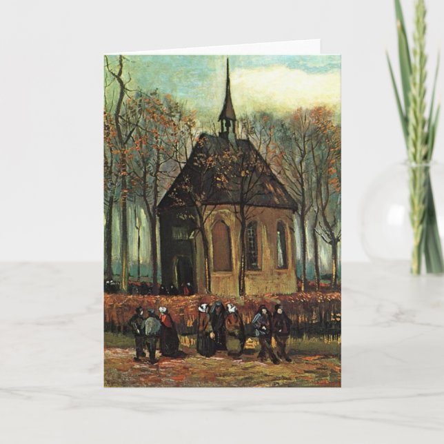 Cartão Igreja reformada em Nuenen, belas artes de Van (Frente)