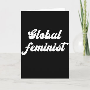 Cartão Igualdade Feminista Global Empoderamento Vintage P