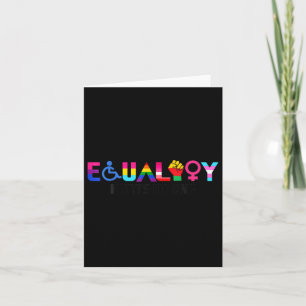 Cartão Igualdade Orgulho Arco-Íris Lgbtq Deficiência Femi