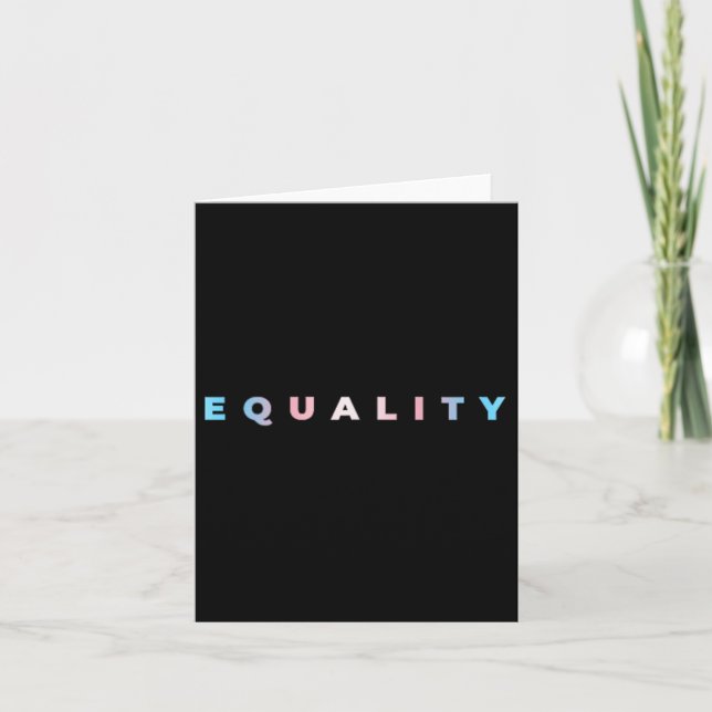Cartão Igualdade Sutil Bandeira do Orgulho Trans Direito  (Frente)