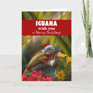 Cartão Iguana Deseja um Feliz Natal