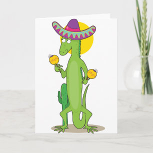 Cartão Iguana In A Sombrero Greeting Cards