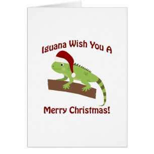 Cartão Iguana te desejo um feliz Natal