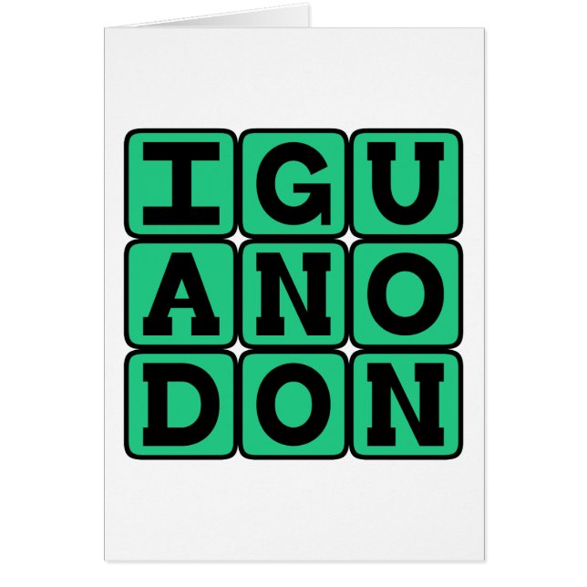 Cartão Iguanodon, Ornithopod Dinossaur (Frente)