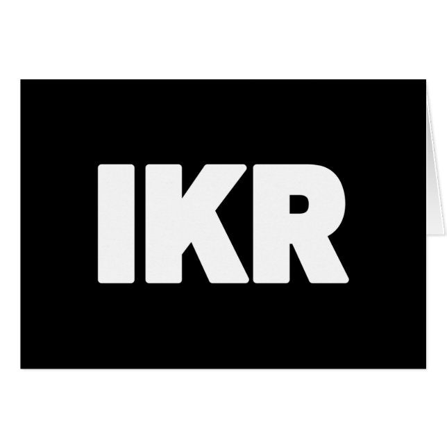 Cartão IKR | Placa deslizante de texto (Frente Horizontal)