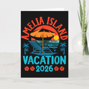 Cartão Ilha Amelia Flórida 2026 Férias Praia Verão V