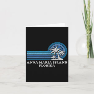 Cartão Ilha Anna Maria Flórida Família Vintage Verão Va