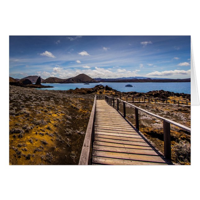 Cartão Ilha Bartolomeu nas Ilhas Galápagos (Frente horizontal)