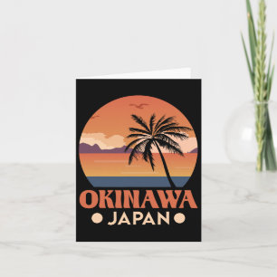 Cartão Ilha de Okinawa, Japão, praia travelo de férias