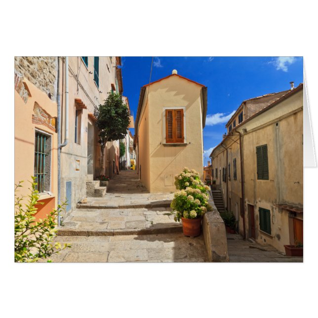 Cartão Ilha Elba - Vista em Marciana (Frente Horizontal)