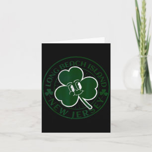 Cartão Ilha Long Beach Nova Jersey Shamrock Irlandês Nj S