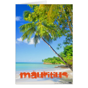 Cartão Ilha tropical em Maurícia