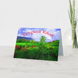 Cartão Ilha Tropical Kauai Havaiana
