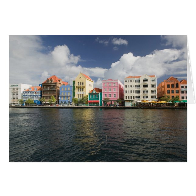 Cartão Ilhas ABC, CURACAO, Willemstad: Frente Marítima (Frente Horizontal)