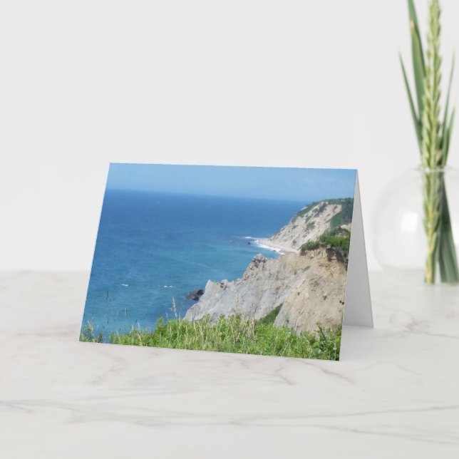 Cartão Ilhas Block Bluffs - Ilha Block, Rhode Island (Frente)