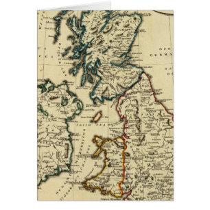 Cartão Ilhas Britânicas com limites delineados