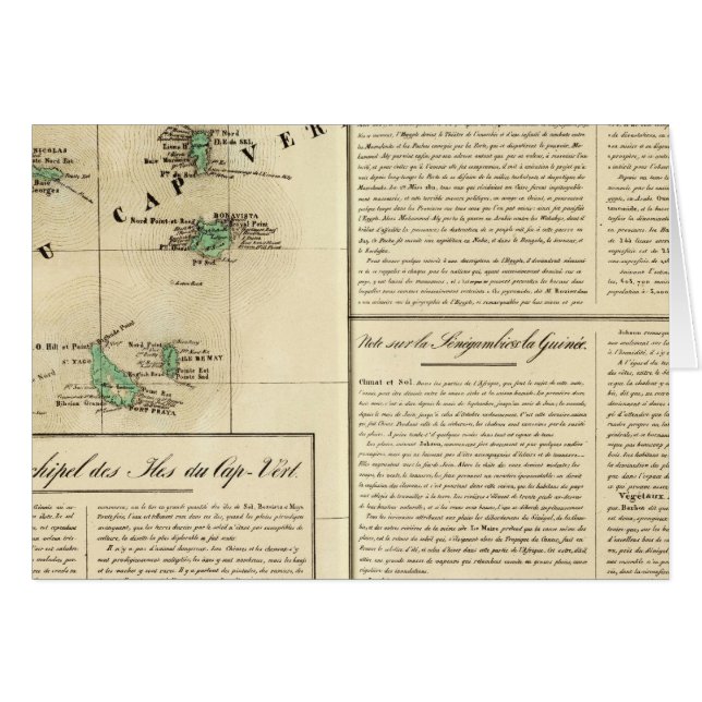 Cartão Ilhas Cabo Verde África (Frente Horizontal)