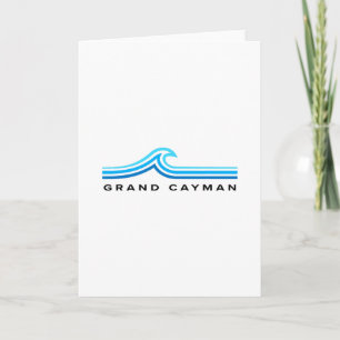 Cartão Ilhas Grand Cayman Ondas Vintage Homens Mulheres M