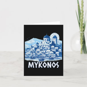 Cartão Ilhas Mykonos Grécia Grécia Souvenir Summer Vacati