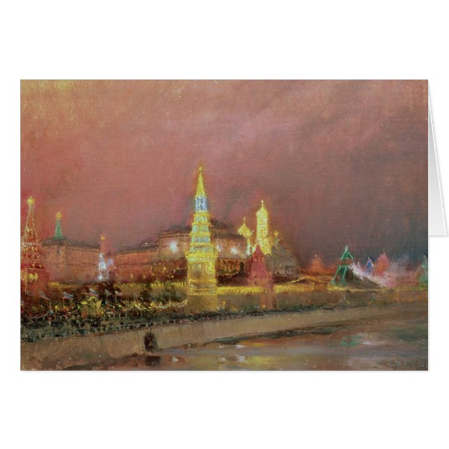 Cartão Iluminação no Kremlin, 1896 (Frente Horizontal)