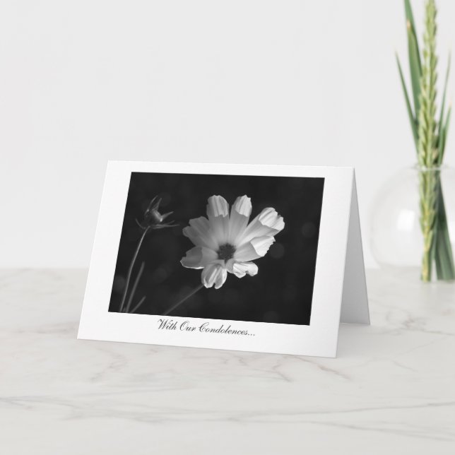 Cartão Iluminando o cosmos - com nossos pêsames (Frente)