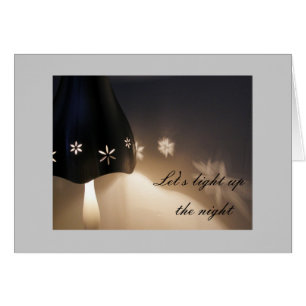 Cartão Ilumine acima a noite
