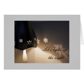 Cartão Ilumine acima a noite