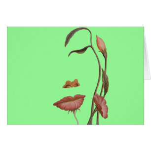 Cartão Ilusão da flor da cara