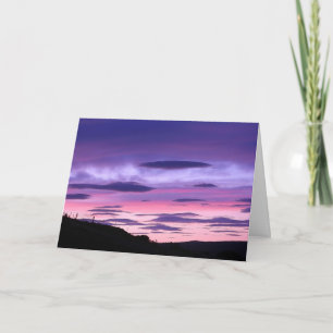 Cartão Ilusão de Nuvem de Pôr do Sol Deslumbrante Invasão