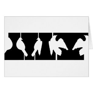 Cartão Ilusão óptica das urnas ou dos pássaros que tomam